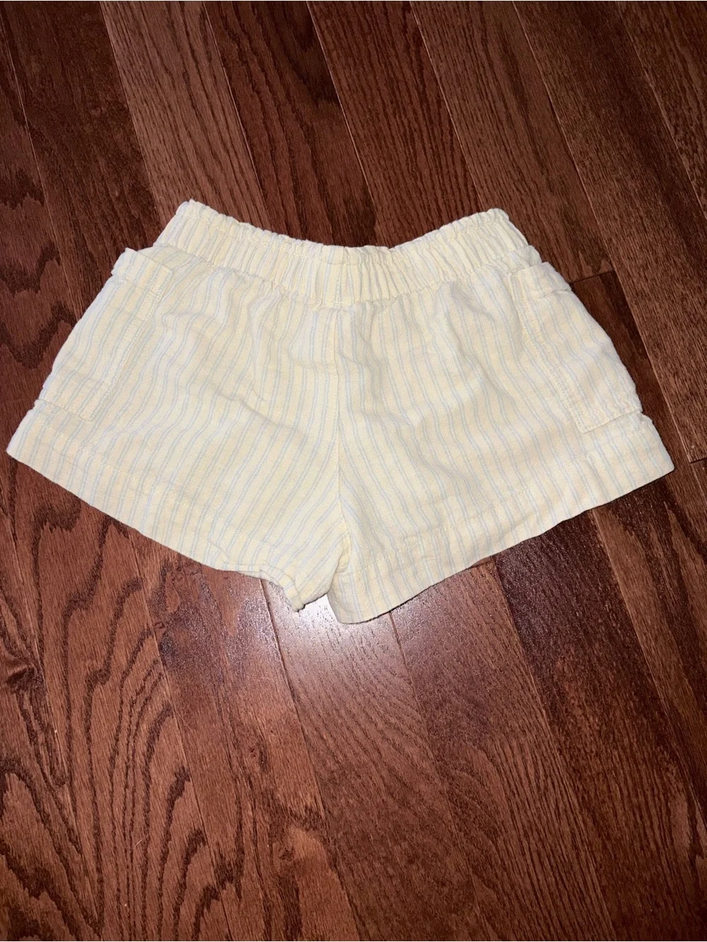Old Navy Cream and Pale Yellow Striped Girls' Shorts